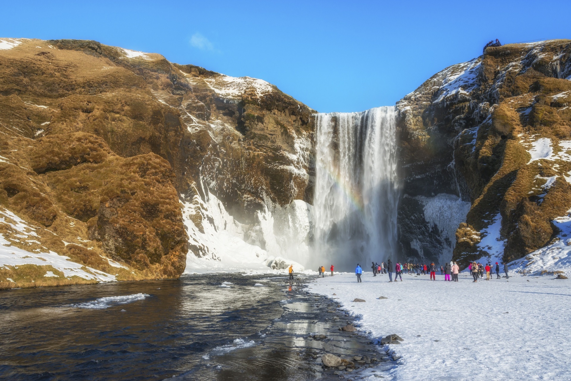 冬のスコゥガフォス アイスランドの冬の風景 北欧の美しい風景 Hokuo Guide Com S 北欧の風景