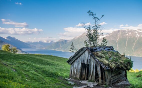 ハダンゲルフィヨルド周辺の風景　ノルウェーの風景
