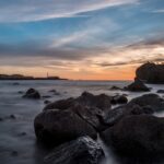 アクラネースの夕暮れ　アイスランドの風景