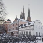 冬のウプサラ旧市街　スウェーデンの冬の風景
