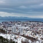 ナルヴィクの風景　ノルウェーの冬の風景