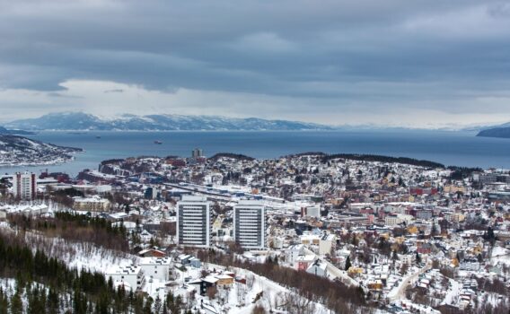 ナルヴィクの風景　ノルウェーの冬の風景