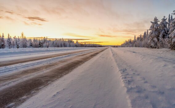 ラップランドの冬の風景　フィンランドの風景