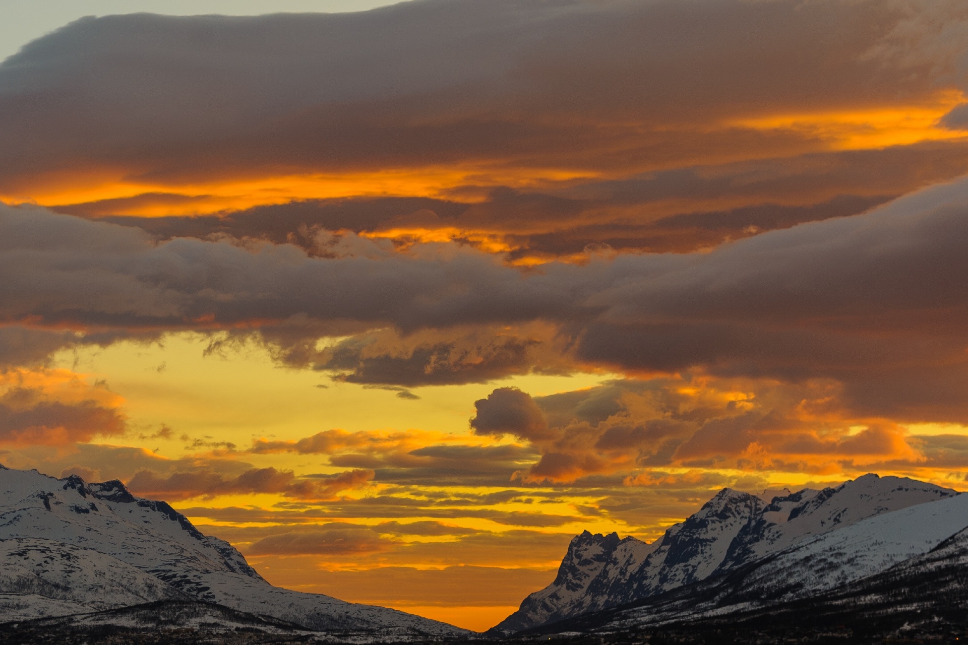 トロムソの冬の風景　ノルウェーの風景