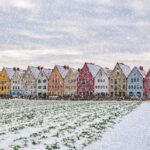 ヤクリボリの冬の風景　スウェーデンの冬の風景