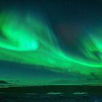 ヨークルスアゥルロゥンのオーロラ風景 アイスランドのオーロラ