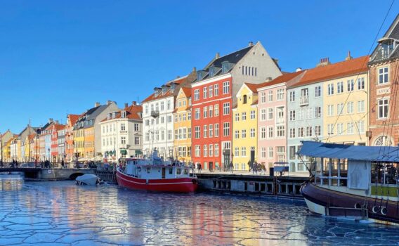 冬のニューハウン　コペンハーゲン　デンマークの風景