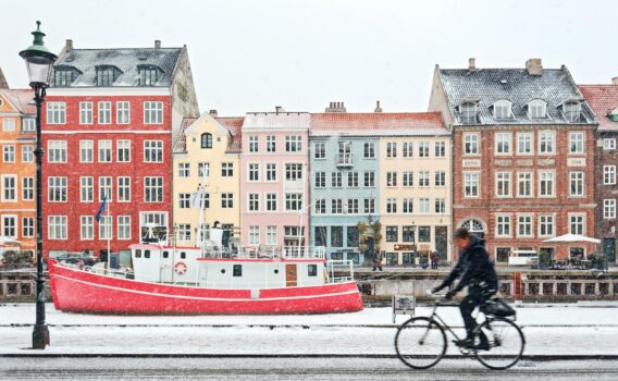コペンハーゲンの冬の風景　デンマークの冬の風景