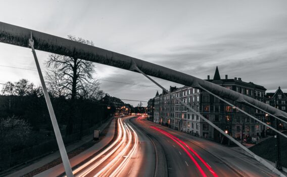 夕暮れの街並み　デンマークの風景