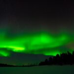 オーロラの風景　スウェーデンの風景