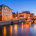 朝のストックホルム　スウェーデンの風景
