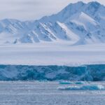 冬のスピッツベルゲンの風景　ノルウェーの冬の風景