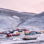 冬のスピッツベルゲン島　ノルウェーの風景