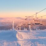 ラップランドのスキーリゾート　フィンランドの風景