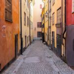 ストックホルムの旧市街の路地裏　スウェーデンの風景