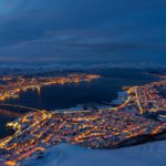 冬のトロムソ　ノルウェーの冬の風景