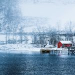 冬のノルウェーの風景